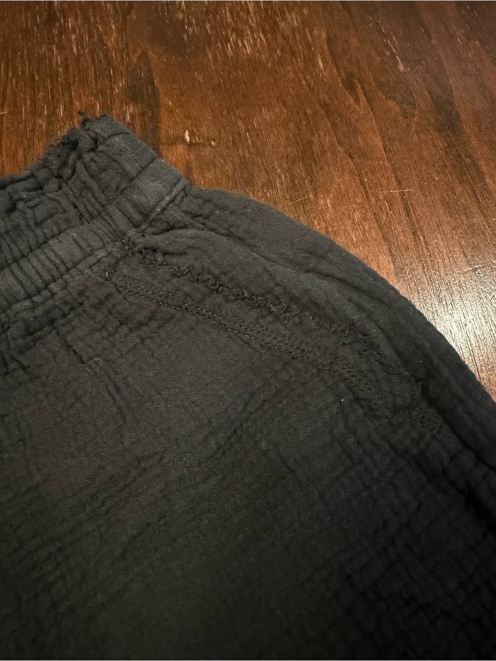 Aerie Gauzy High Waisted Short In Black Womens Size XS Cozy Lounge Beach Freyed - Picture 8 of 12